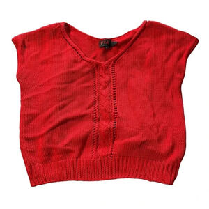 Fia Italia women's medium vibrant red sweater vest